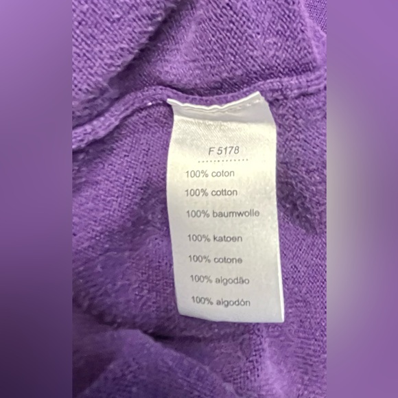 LACOSTE Men’s Purple V-neck Sweater Size: 5 - Picture 7 of 8